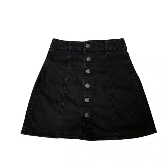 Mossimo Supply Co. Button Front A-Line Denim Skirt - Picture 1 of 5